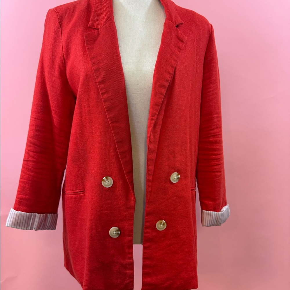 Jules & Leopold Vibrant Red Blazer
